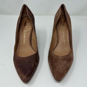 Vince Camuto Leather Brown Heels
